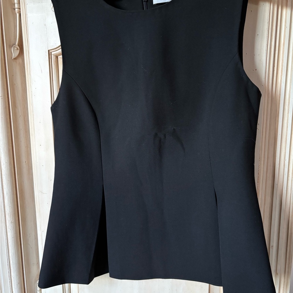 Diane Von Fursentenberg Peplum Sleeveless Top Black Size 6